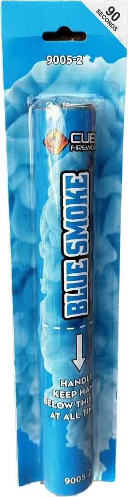 Blue Handheld Smoke Grenade by Cube Fireworks