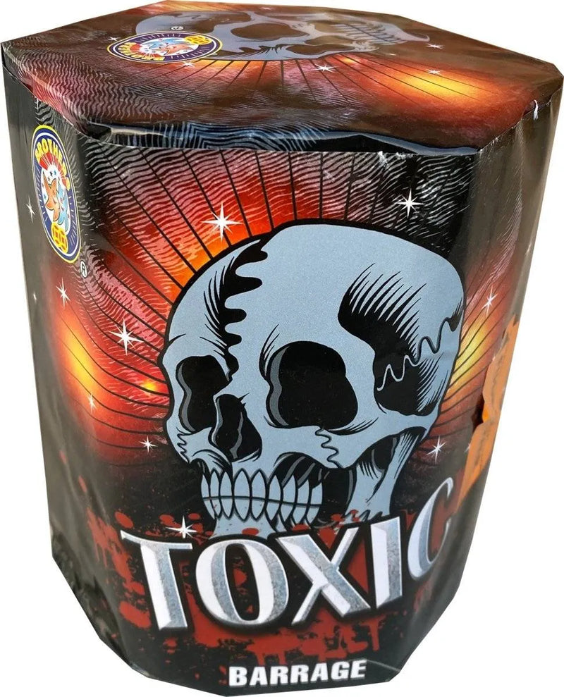 a firework that has a skull on it